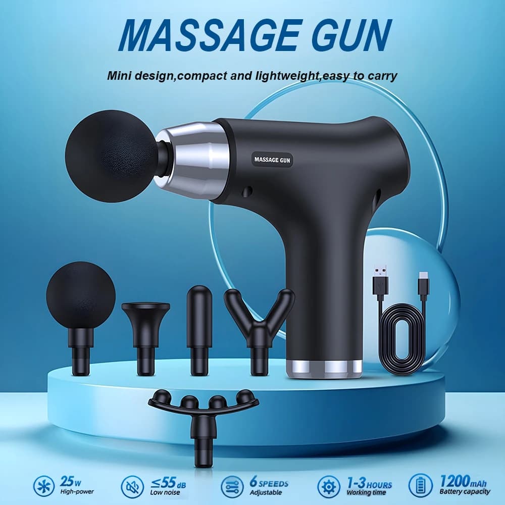 LCD Stripping Massage Gun Electric Percussion Tactile Switch Pistola Massage for the whole body Collo Deep Fabrics Muscle relax Fitness
