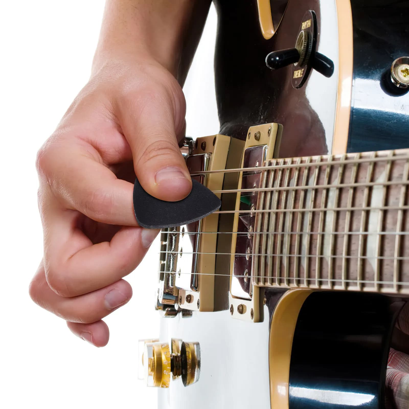 15 Pezzi Plettri in Feltro Vibranti per Chitarra e Ukulele, Spessore Medio, Superficie Liscia, Comodi da Usare, Multiuso per Artigianato