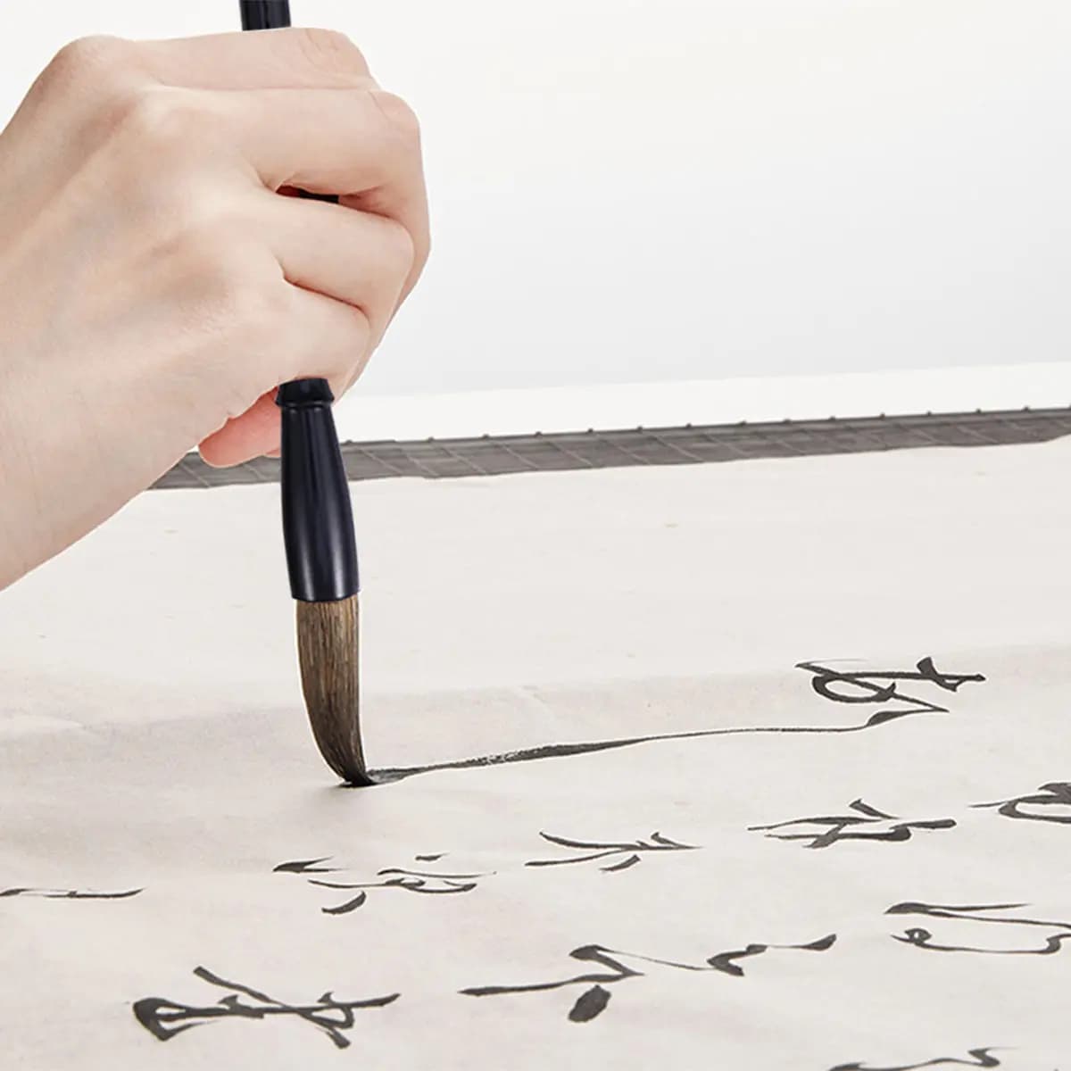 3Pcs Chinese Wolf Hair Calligraphy Brushes Wood Handle Drawing Writing Set Black Brown 28Cm 272Cm 268Cm Sumi Ink Art