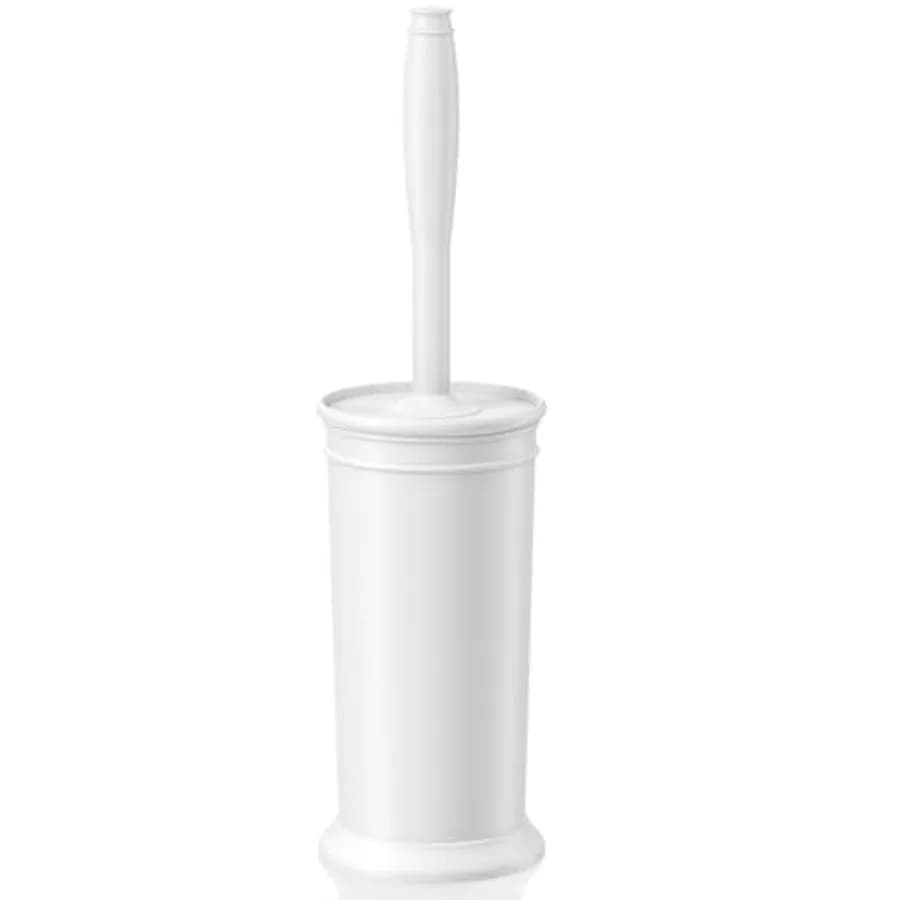 Toilet Brush, Toilet Bowl Brush with Extra Long Handle Durable Bristles Toilet Scrubber and Covered Holder for Toilet Brush Set