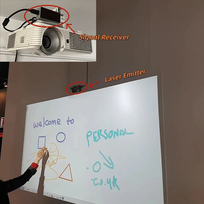 Giochi interattivi da parete e da pavimento Touch screen da dito Smart WhiteBoard FT8 Proiettore olografico 3D per insegnare riunioni dei bambini