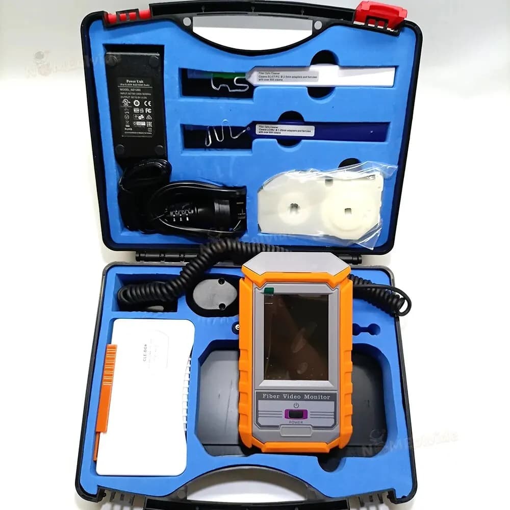 FVM-100 ispezione fibra Video sonda microscopio fibra ottica End Face Inspection Detector Display strumento di pulizia ottica penna pulita