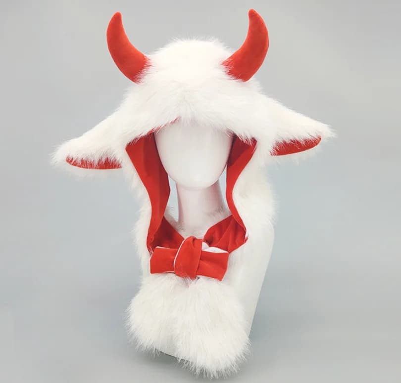 Role game Cow Hat Protective Windscreen Bomber Antique Hornet Cosplay Costume for Women Smooth Halloween Devil Gorras H2
