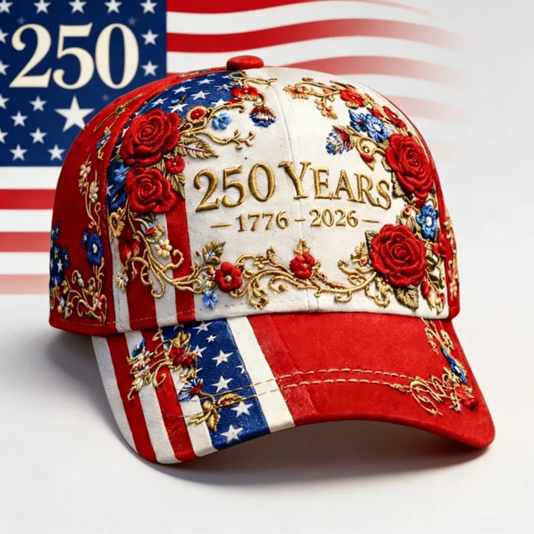Cappellino da baseball con stampa rosa per il 250° anniversario, cappello da sole da donna con design floreale per le uscite quotidiane, le celebrazioni del 4 luglio e le occasioni casuali