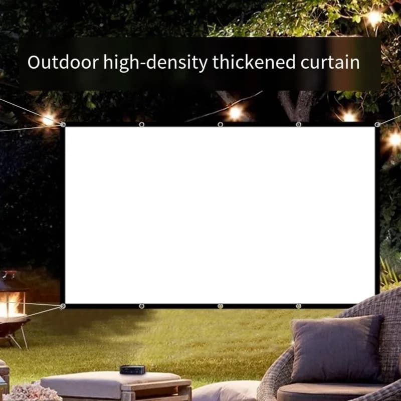 100 Inch Projector Screen Home Cinema Theater Movie High Density Outdoor Camp Portable Projector Screen