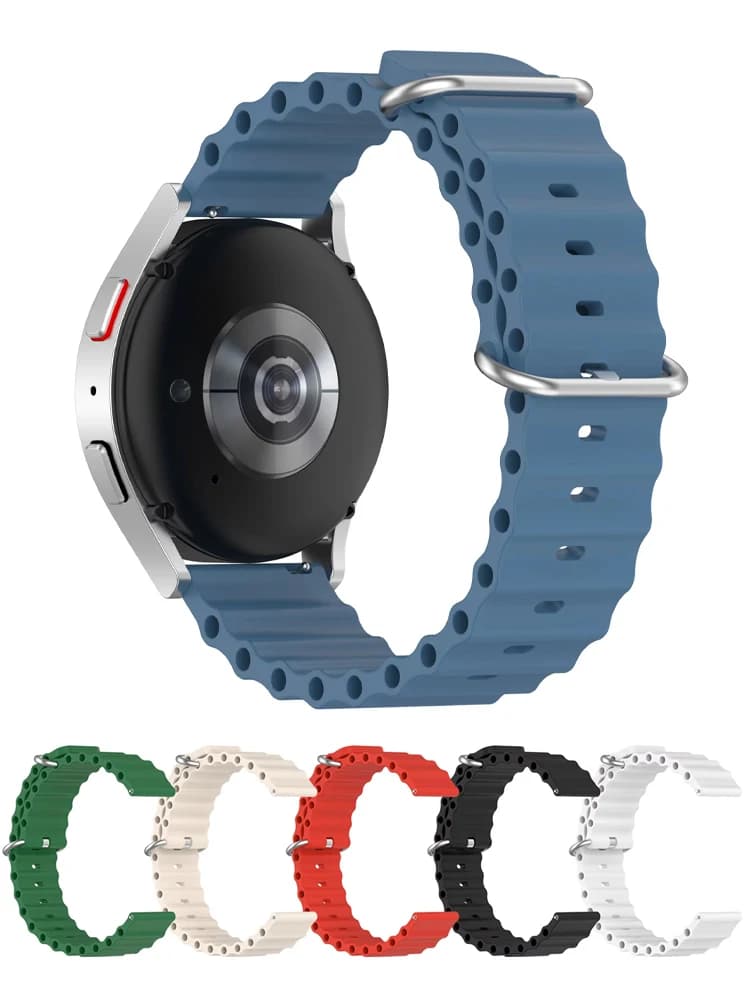 Fascia da 22mm 20mm per Samsung Galaxy Watch 7-FE-6 4-classic/5-Pro-3/active 2/Gear Bracciale in silicone Ocean Huawei GT 2e 4 5 3 cinturino