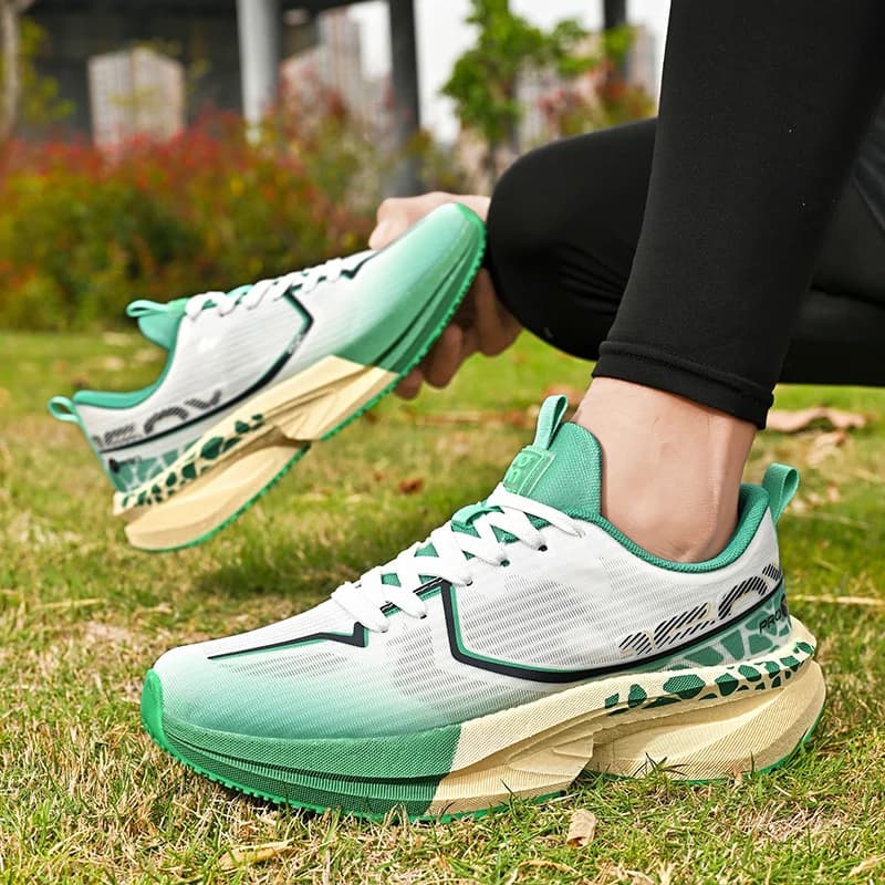Couple Light Mesh Carbon Plate Running Shoes, Breathable Non-slip Durable Outdoor Casual Sneakers Summer