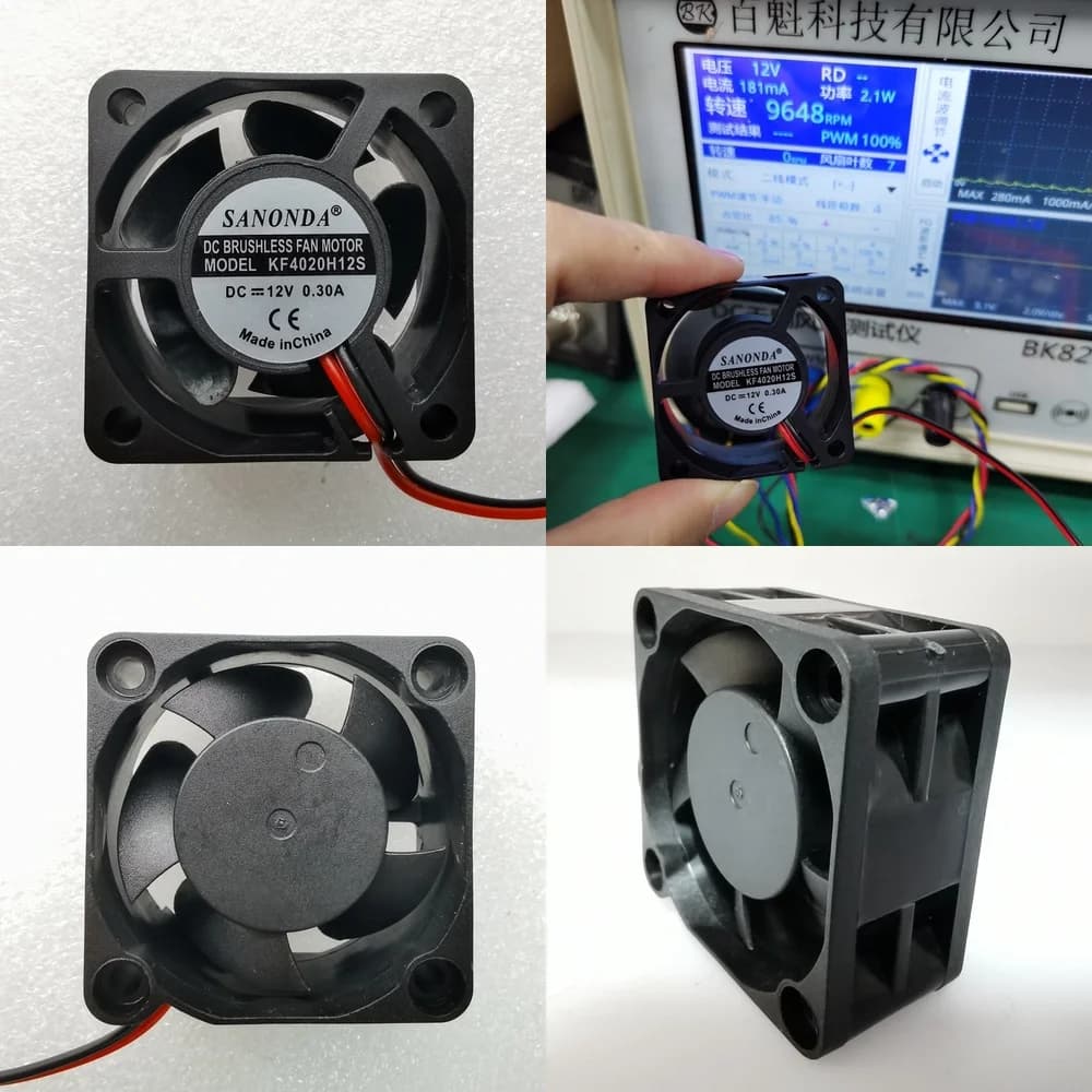 Ventola di Raffreddamento Brushless DC 4020 12V 0.30A per Dispositivi Estetici, Inverter, Alimentatori, Riscaldatori, Diffusori di Aromi, Uso Domestico