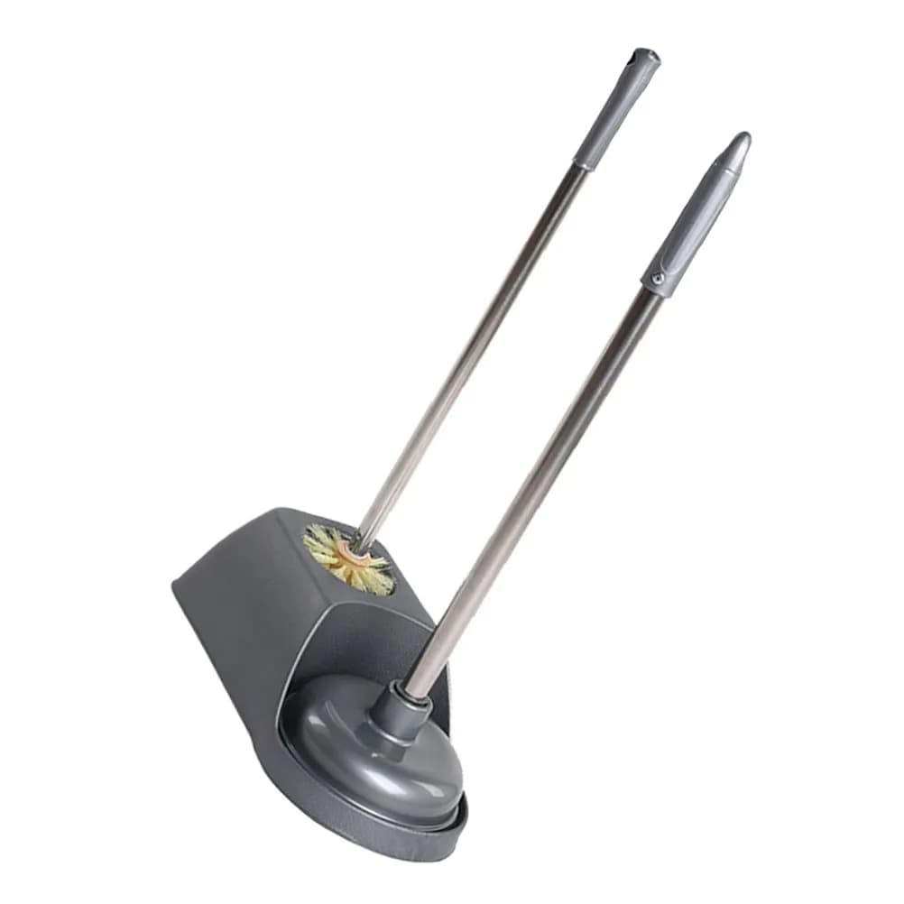 1Set High Quality Toilet Brush with Holder Long Handle Stable Base Leakage Proof Design Fashionable Bathroom Cleaning Brush