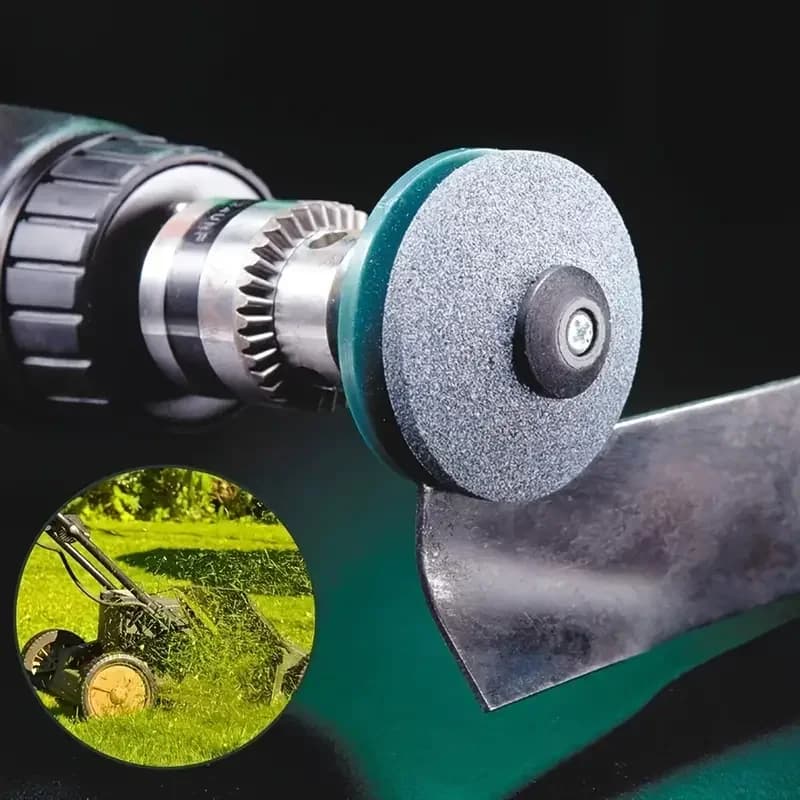 Easy grinding: electric lawnmower with wear-resistant grinding head and stone sanding machine for sharpening
