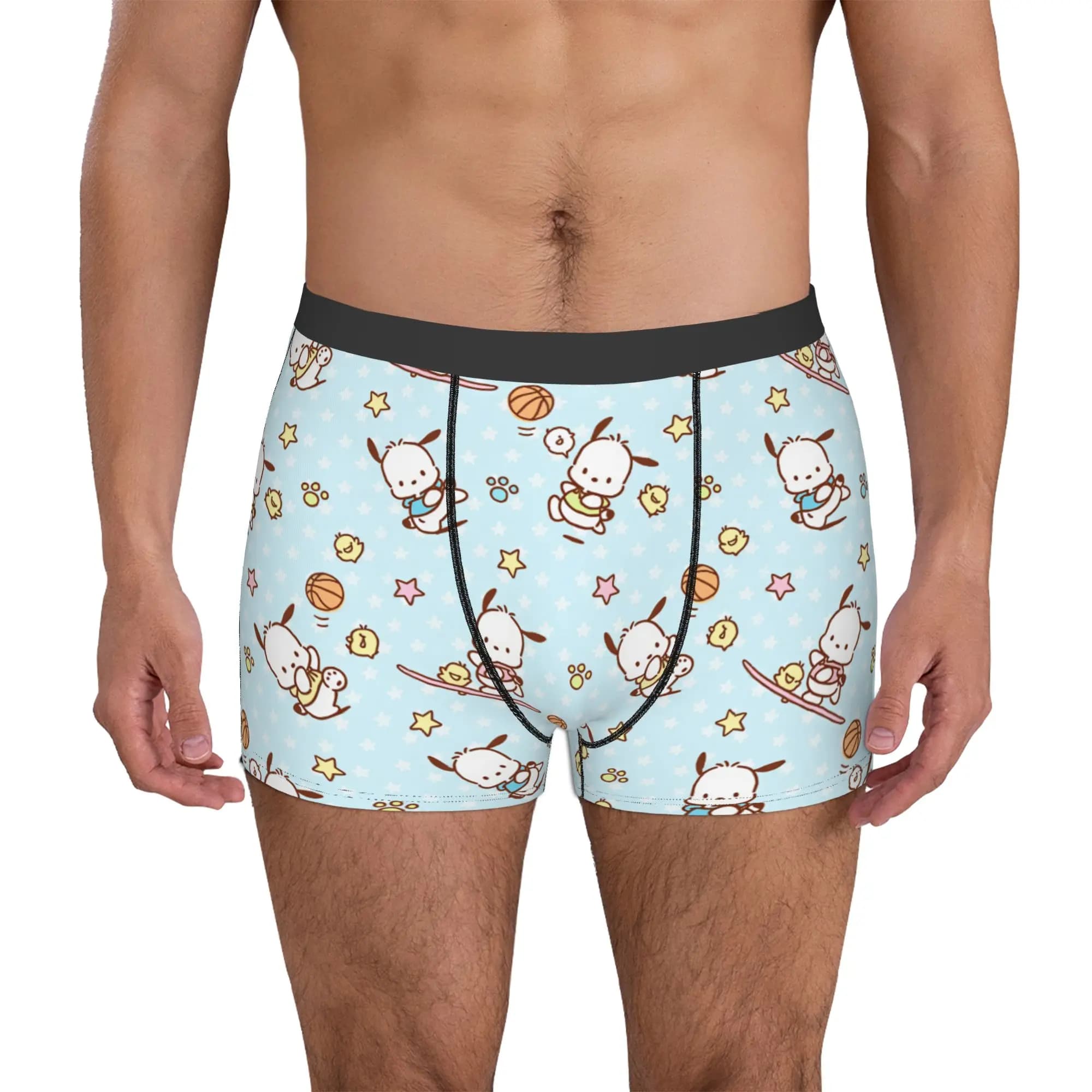Pochacco Anime Cute Boxer Shorts For Men 3D Printed Cartoon Underwear Panties Briefs Soft Underpants