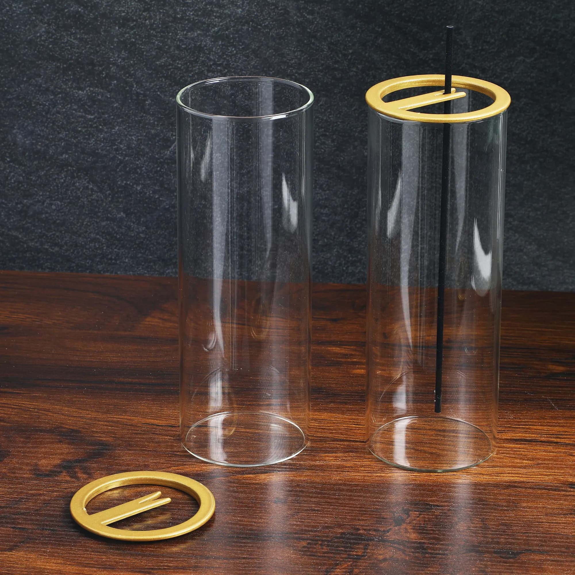 2 Pezzi Bruciatore di incenso per bastoncini con clip unica, contenitore per cenere, coperchio rimovibile, in vetro borosilicato, porta incenso decorativo