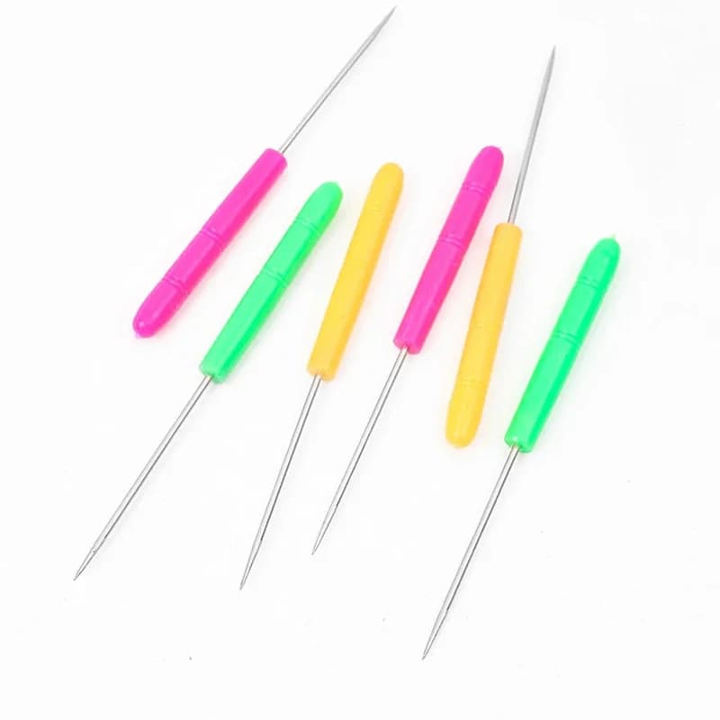 3 pz/lotto Mestiere A Mano Set di Strumenti FAI DA TE Manico In Plastica Scratch Punteruolo Per Cucire Punteruolo Strumento per Cucire, Artigianato FAI DA TE