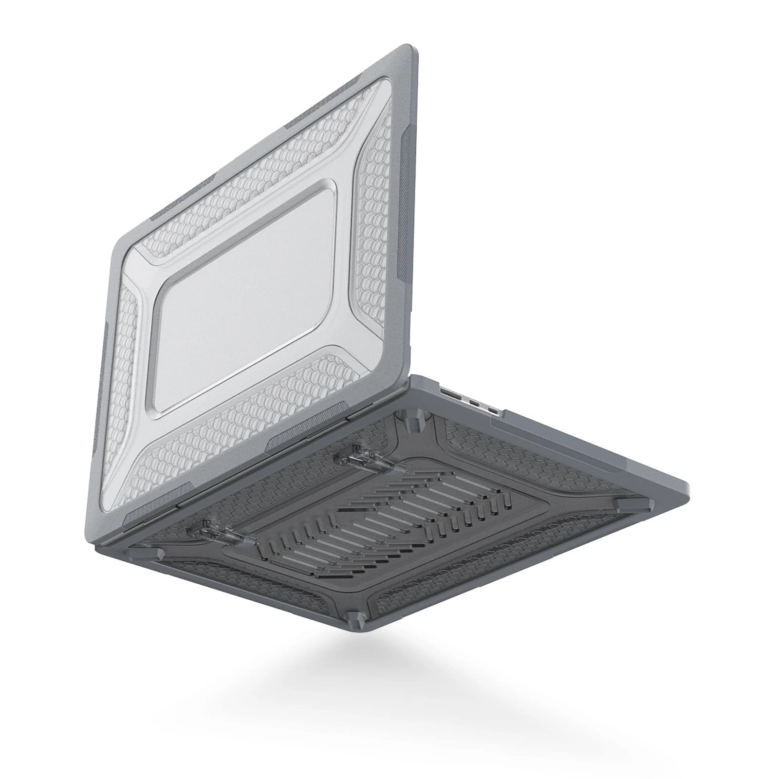 Custodia per Laptop con Supporto Trasparente per MacBook Air 15 2026 2025 2024 2023 M5 A3448 M4 A3241 M3 A3114 M2 A2941, Cover Pieghevole con Cavalletto Integrato