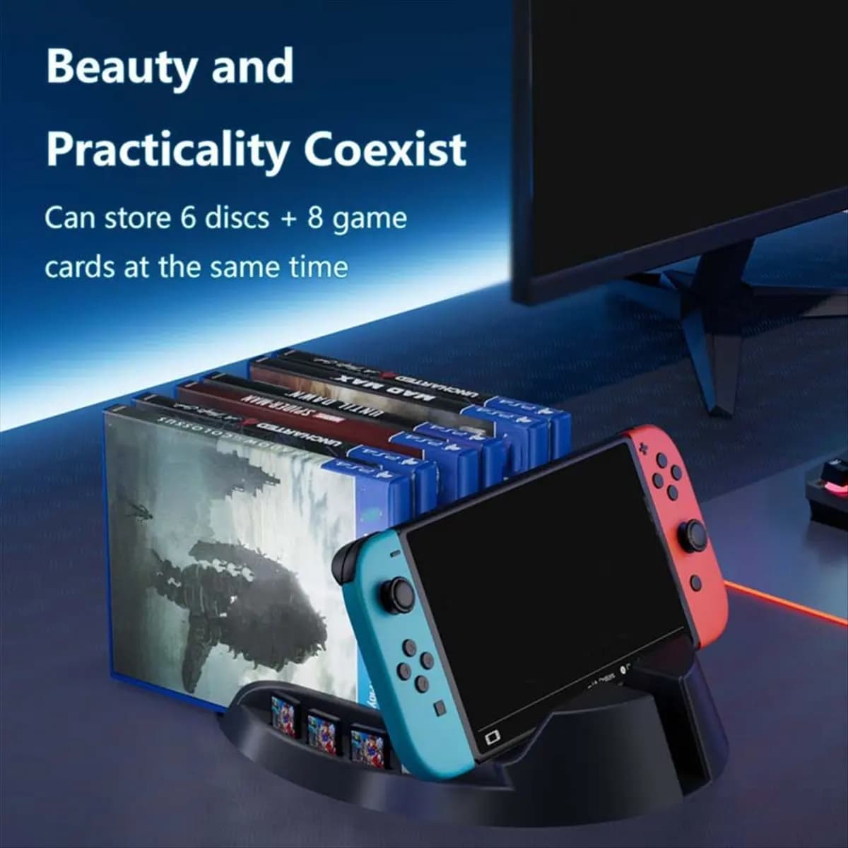 Supporto per controller, supporto per cuffie, gancio per cuffie per controller di gioco per tutti gli accessori universali per PC da gioco, 3 livelli