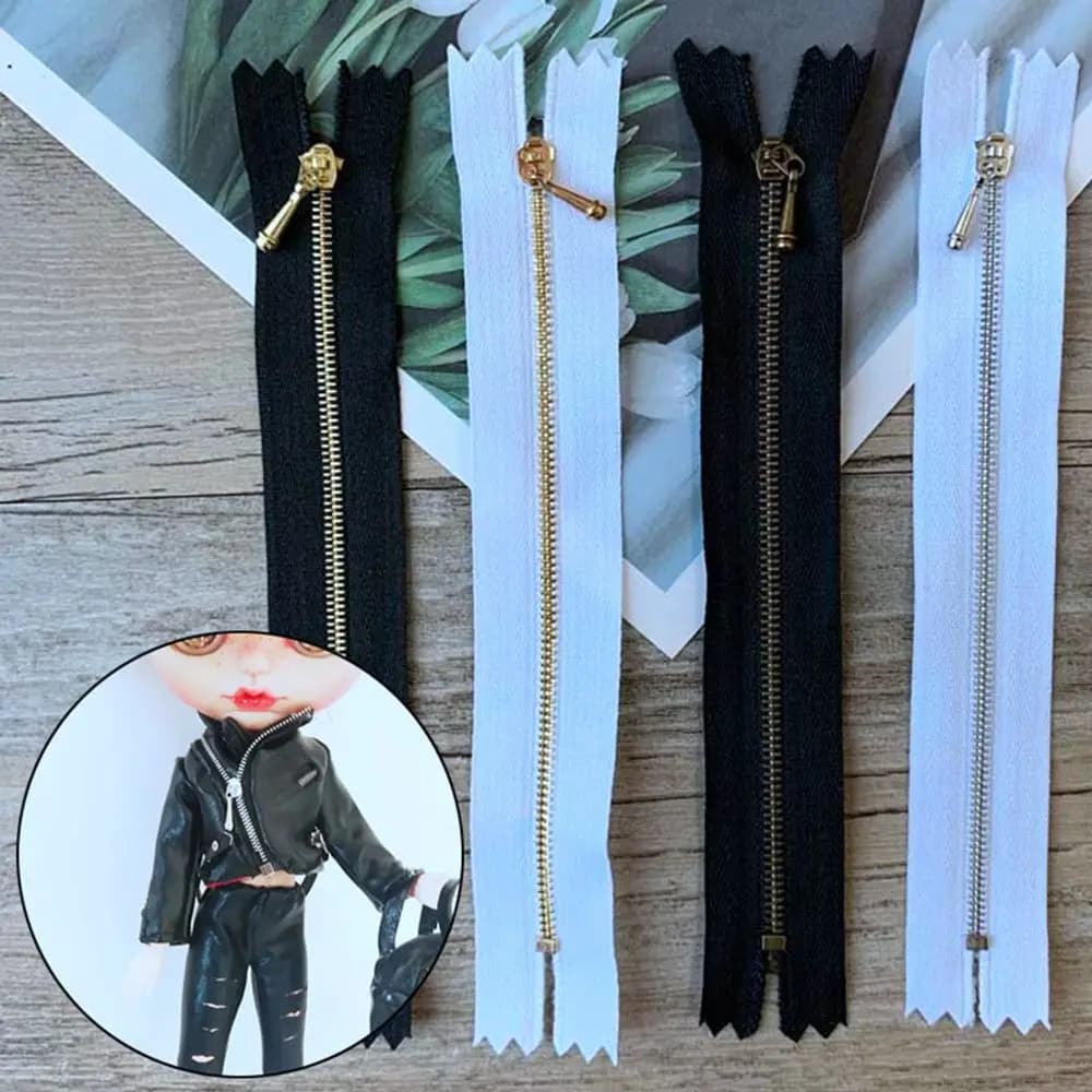 Nuovi 16 stili 10 cm/12 cm Mini cerniera indumento applique bambola abbigliamento cerniere cucito a mano scrapbooking