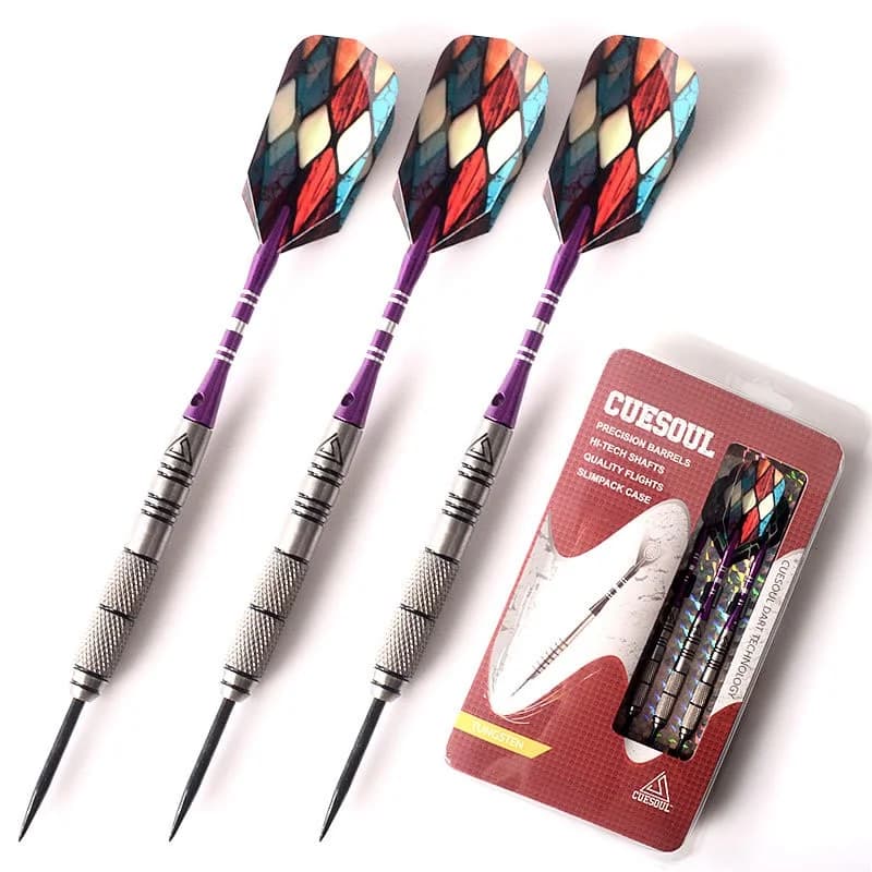 CUESOUL Set di freccette con punta in acciaio al tungsteno al 95% 22 g Freccette professionali con punta in acciaio 3 pezzi