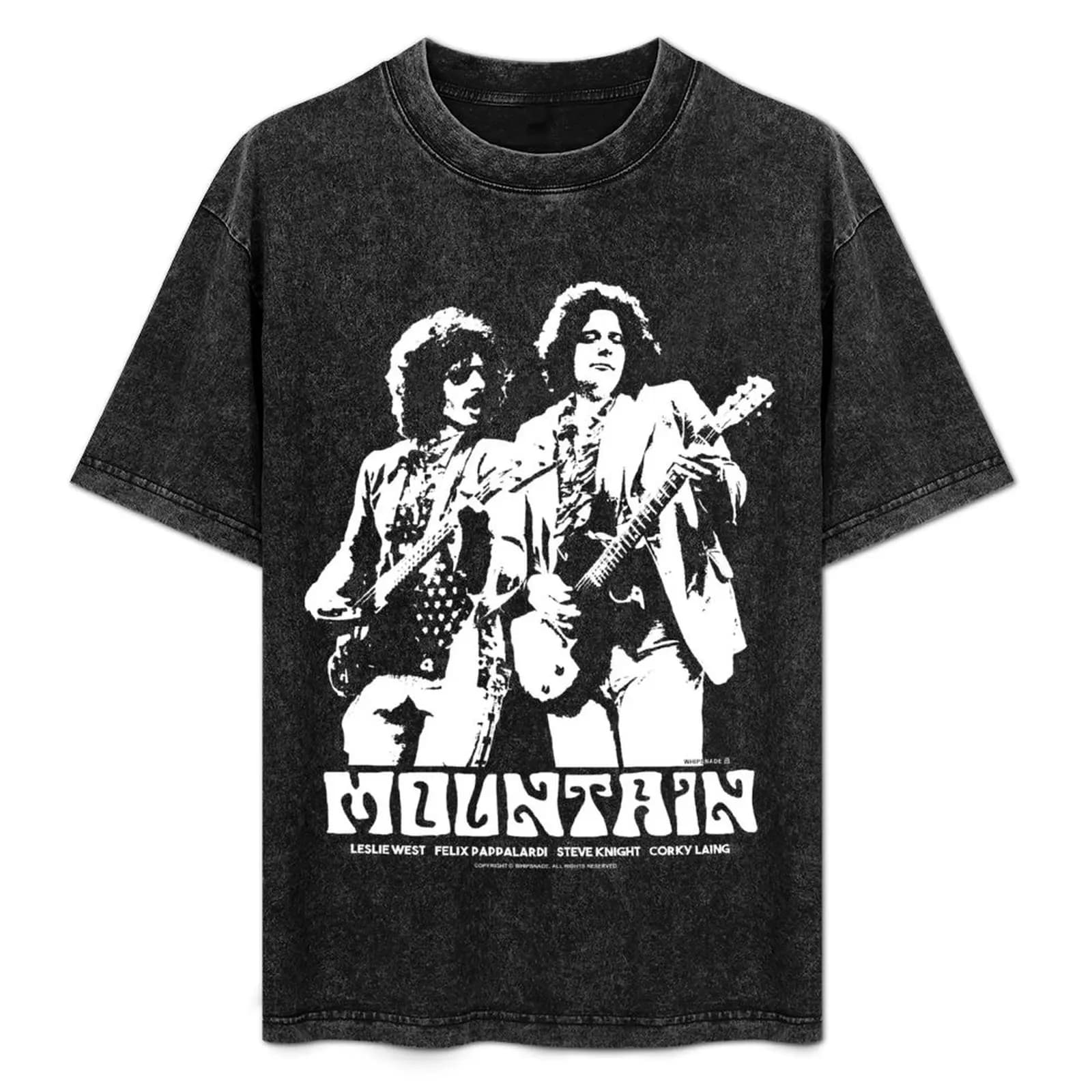 Mountain - American band T-shirt Hard Rock, casual stains resistant shirt