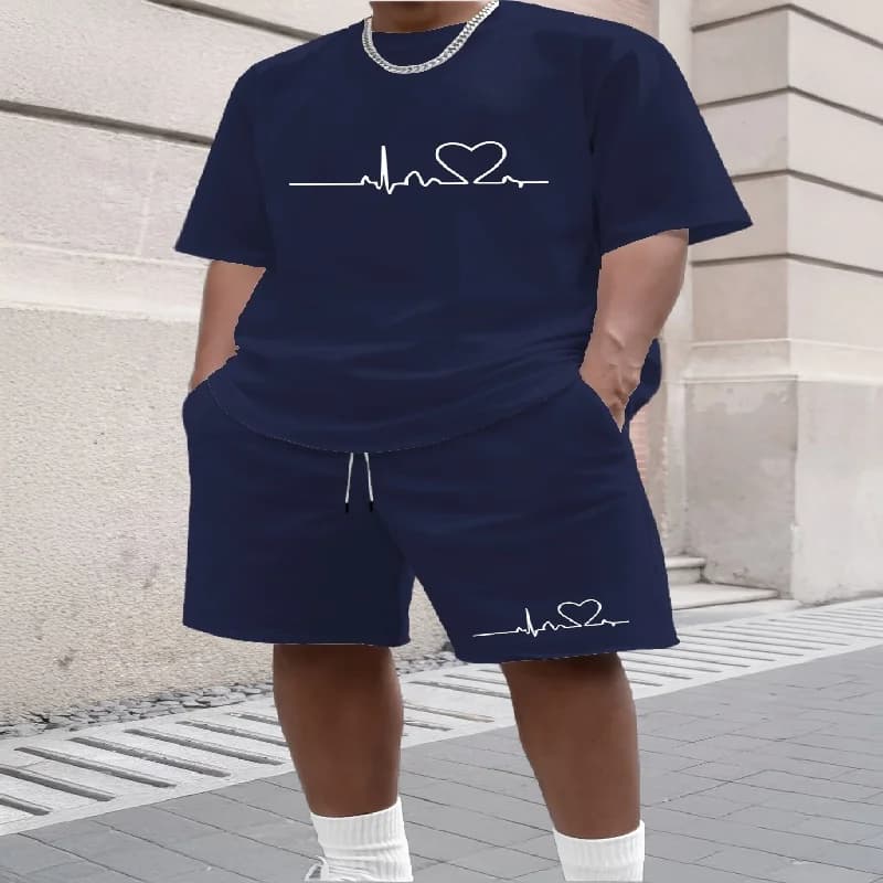 T-shirt casual da uomo Paris, primavera/estate, nuovo stile con stampa di lettere, moda sportiva americana, set due pezzi a maniche corte