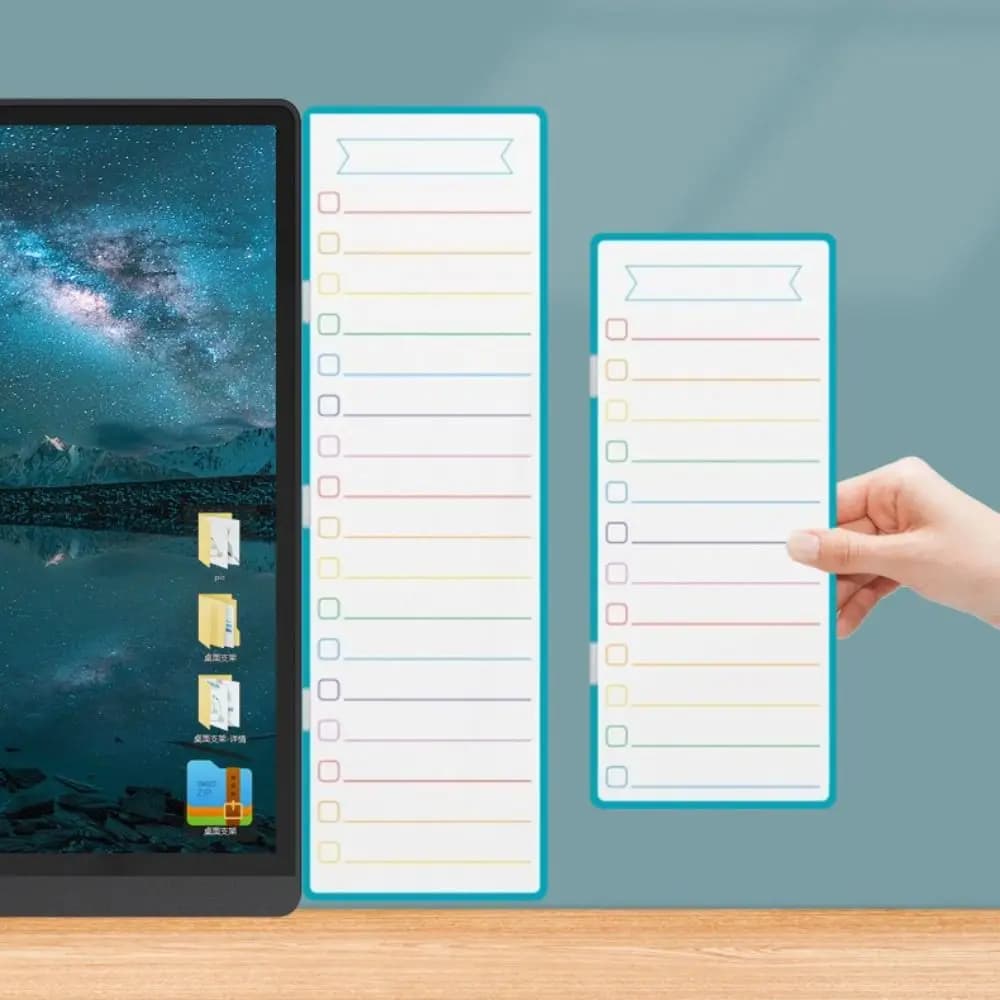 Lavagna per appunti laterale Lavagna per vernice al forno Monitor Bacheca per messaggi Lavagna Superficie Porta note appiccicosa Schermo Pannello per promemoria Workstation
