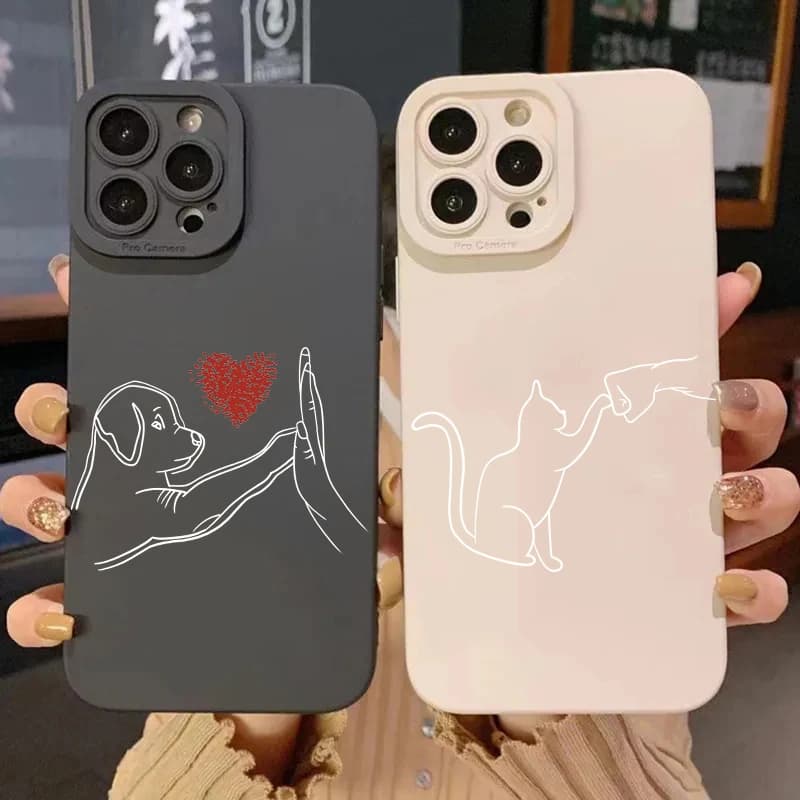 Custodia morbida in silicone per cani gatto High Five per Xiaomi Poco F5 X5 X3 F6 M6 Pro 4G Mi 14 13 12 12T 13T Pro 11 Lite 5G NE Cover