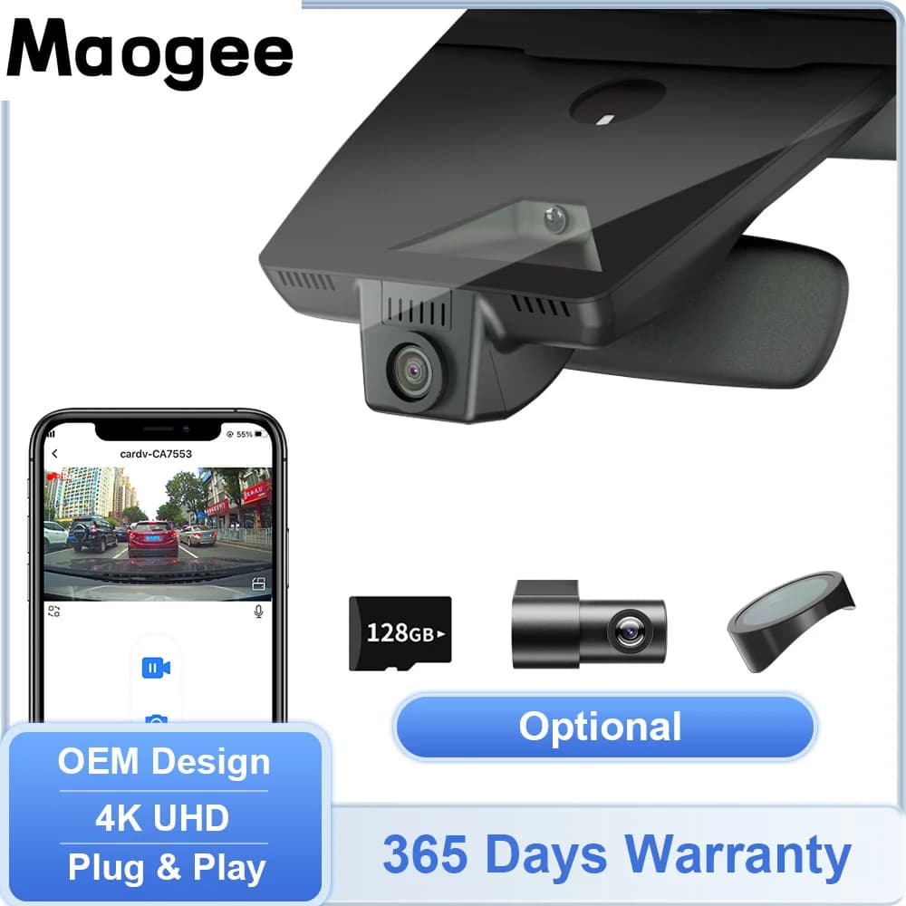 2160P Car Camera for Hyundai Santa Cruz 2022-2026 and Tucson 2016-2026, Dashcam DVR with Night Vision and APP WIFI Connection