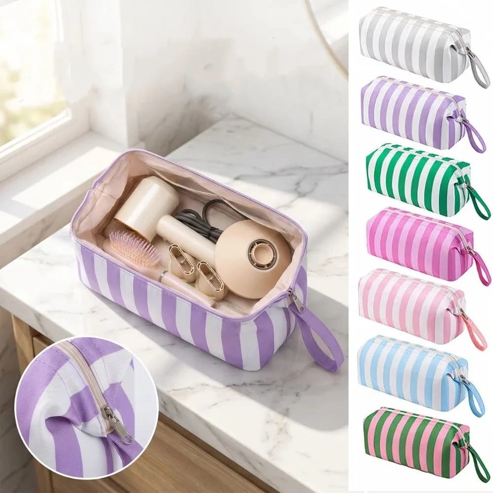Soft Hair Dryer Storage Bag Large Capacity With Handle Curler Storage Bag Portable Dustproof Curling Iron Carrying Case