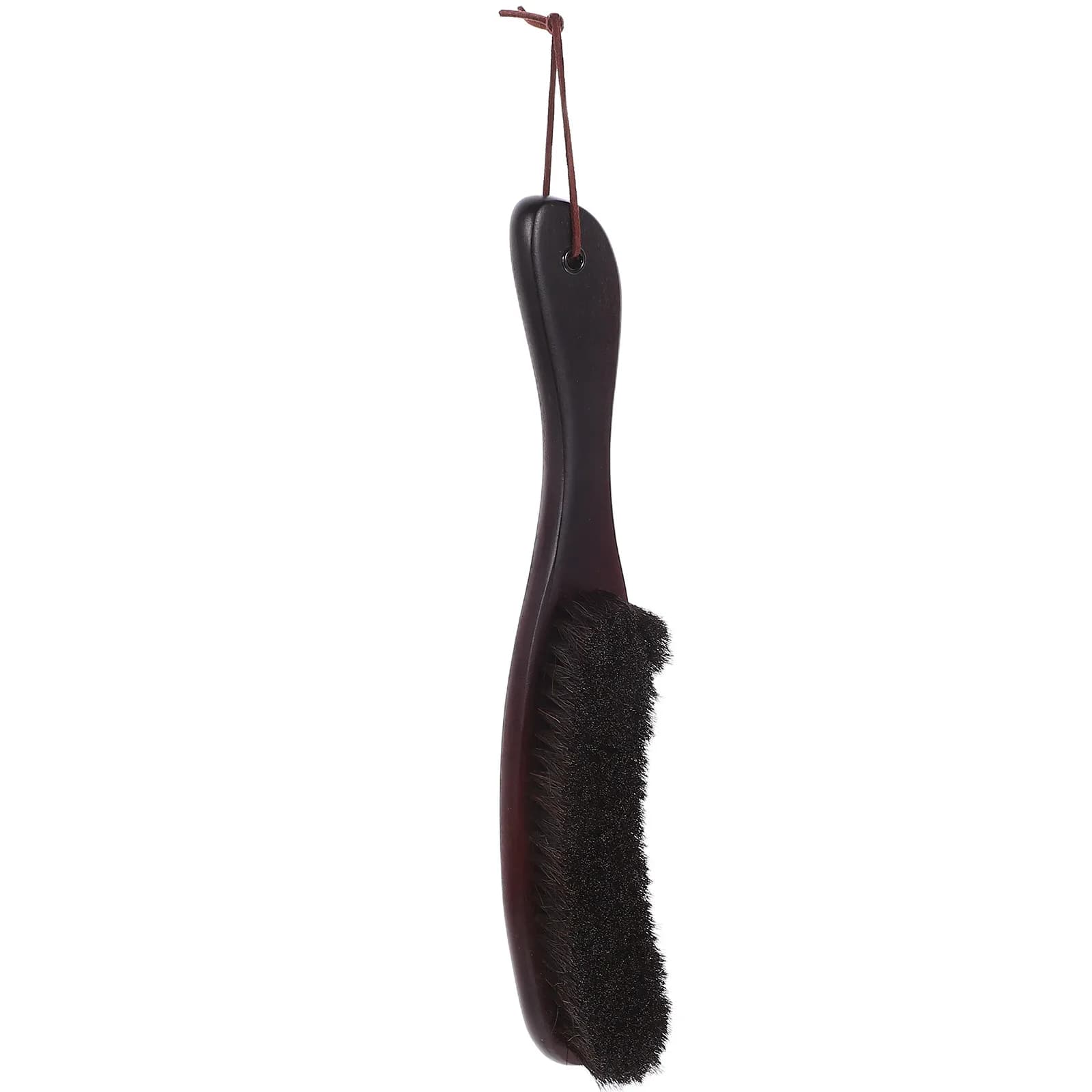 Spazzola per la pulizia in crine di cavallo naturale con manico in legno, design ergonomico per la pulizia di casa, ufficio, auto, mobili, vestiti, scarpe, divani, antistatica