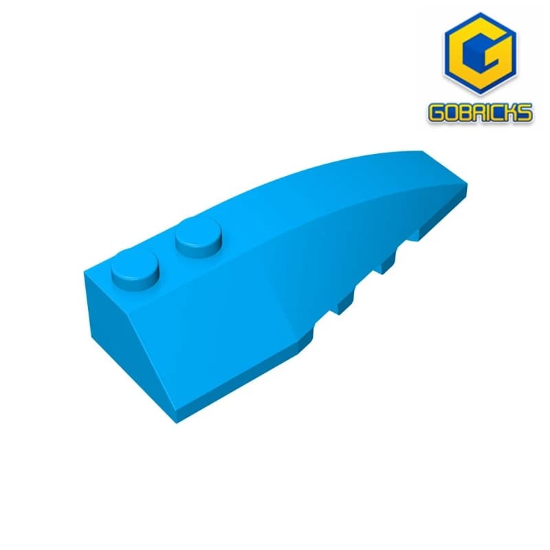 Gobricks GDS-745 SHELL DESTRA 2X6 W/BOW/ANGLE compatibile con lego 41747 blocchi educativi fai da te per bambini tecnici
