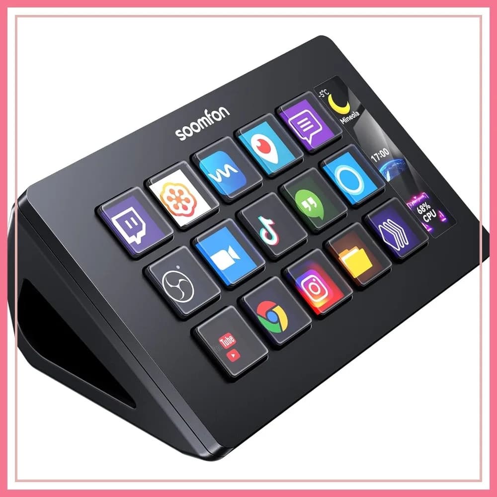 Stream Deck a 15 Tasti con Schermo LCD per OBS Twitch YouTube PC Mac