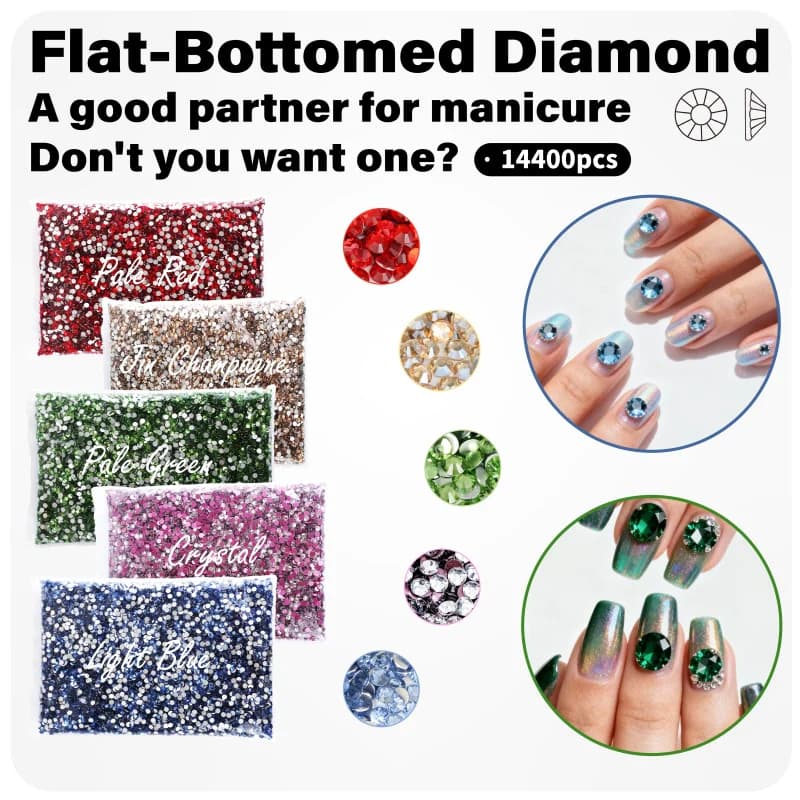 Commercio all'ingrosso in massa Glitter Vetro Cristallo Non Hotfix Strass стразы Strass Diamond Art Stone Per indumenti per nail art fai da te