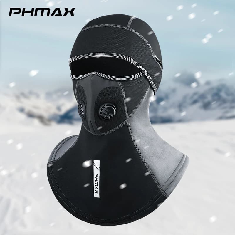 PHMAX Passmontagna in thermal fleece unisex anti-dust anti-dust mask integral motorcycle mask breathable for skiing cycling