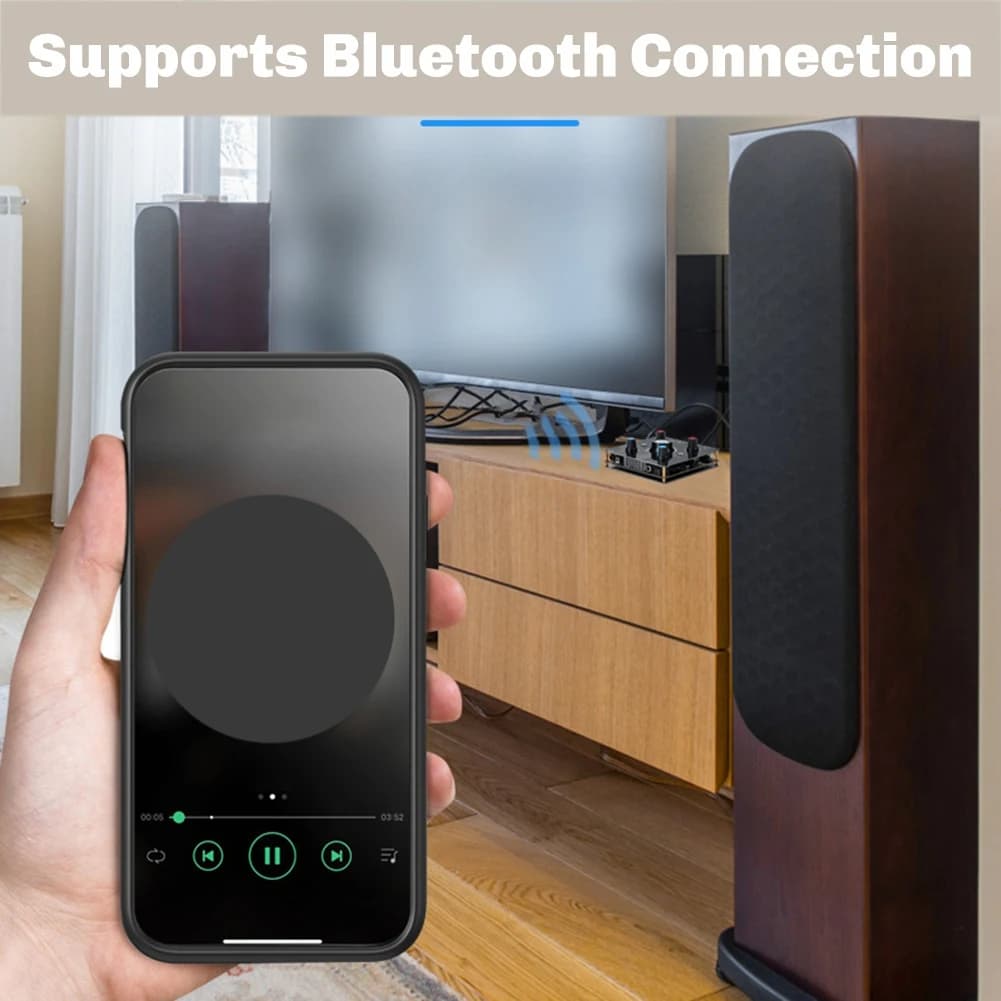 Dual Microphone Karaoke Machine Bluetooth 5.0 Sound Power Amplifier Integrated Amp & U-Disk Player Home Audio Subw