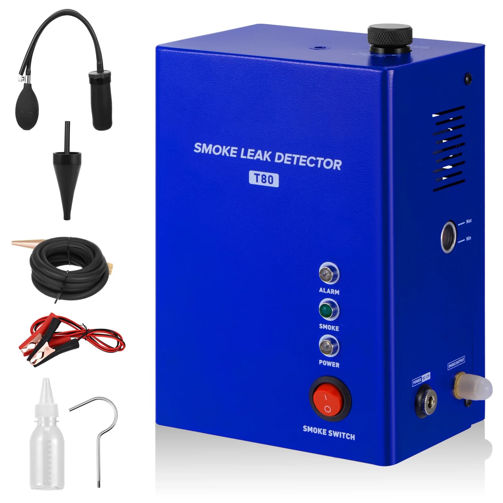 Automotive Smoke Machine Leak Detector with Built-in Air Pump EVAP Vacuum Smoke Diagnostic Tester for 12V Car, Motorcycle, Boat