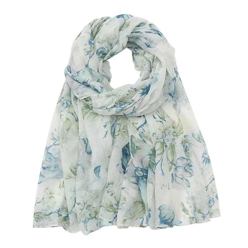 Bali Yarn Scarf Women's Headscarf Head Bag Shawl Printed Floral Pattern Yarn Sun Protection Travel Silk Scarf Beach Towel