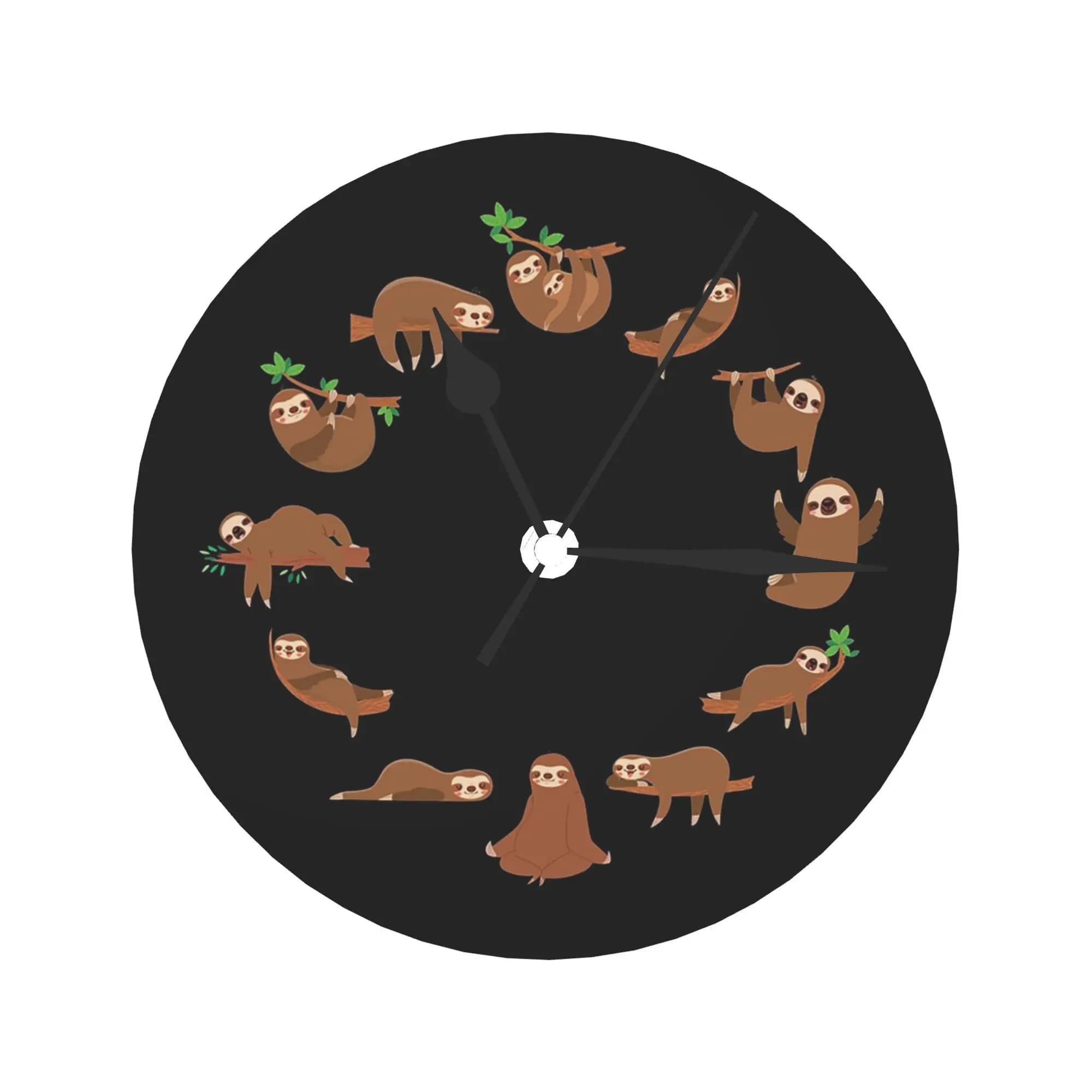 12 Wall Clock Brave Decorating Room Silent Round Clock for Bedroom Living Room Kitchen Home
