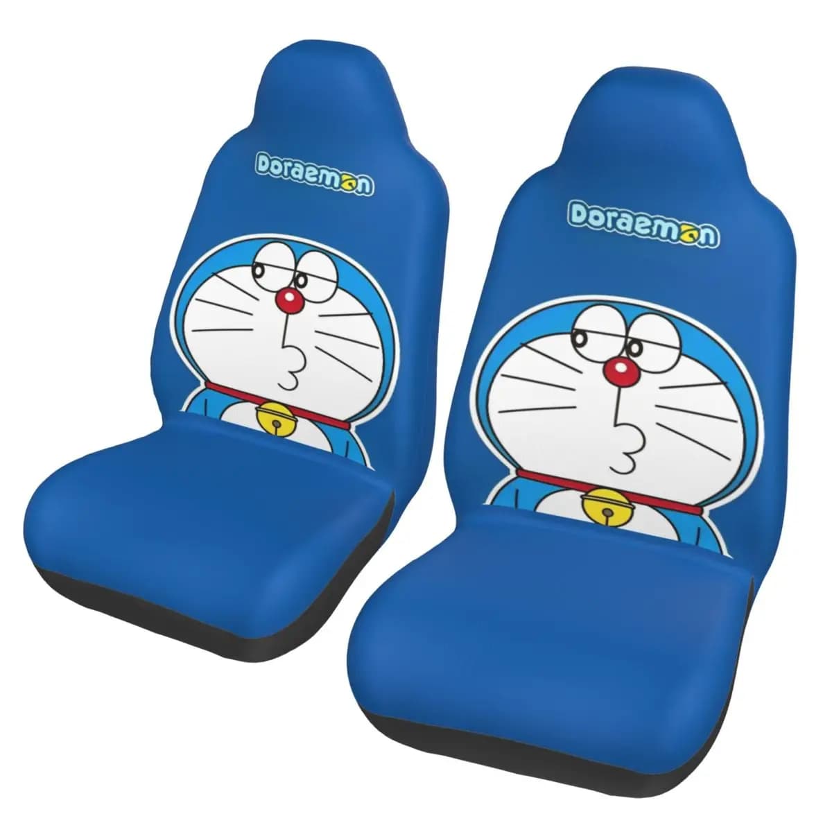 Universal Car Seat Covers with Kawaii Cartoons from Doraemon, Off-Road Travel Seat Covers in Fibra