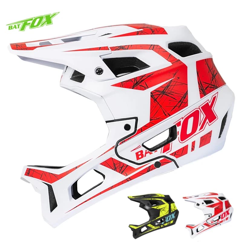 BATFOX Integral helmet for cross bikes for adults Light bike helmet BMX Extreme BMX MX Running helmet off-road