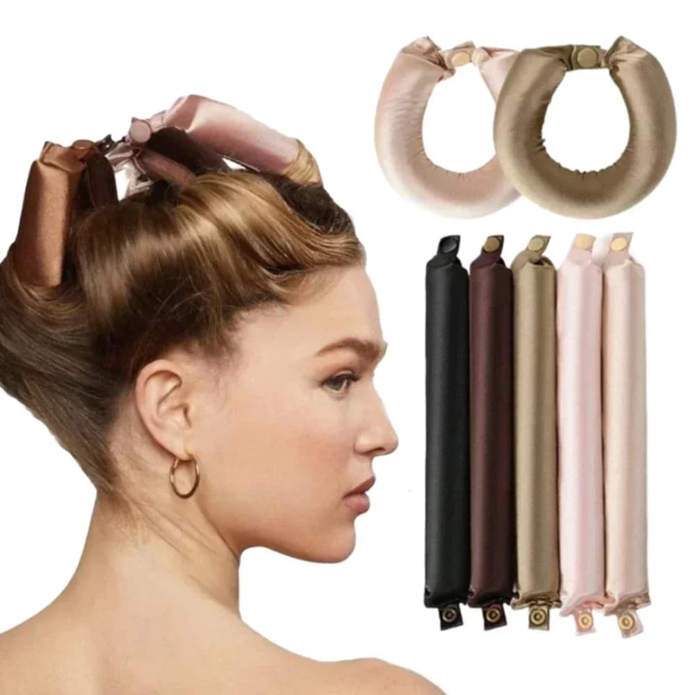 Heat-free curling rod Satin hair band Bigodino for hair without heat Lazy curls Soft bigodini Flexible rods for sleeping Tools for styling
