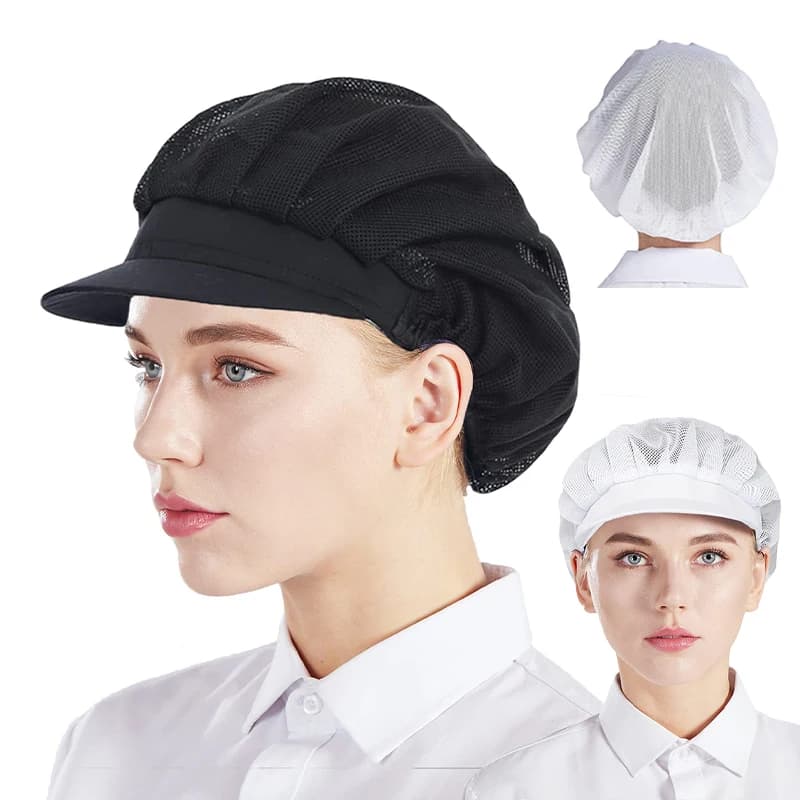 2 pezzi o 5 pezzi da cucina cappello da cucina servizio di ristorazione berretto a rete catering cappelli da lavoro elastici donna uomo cappelli per capelli cappello da officina