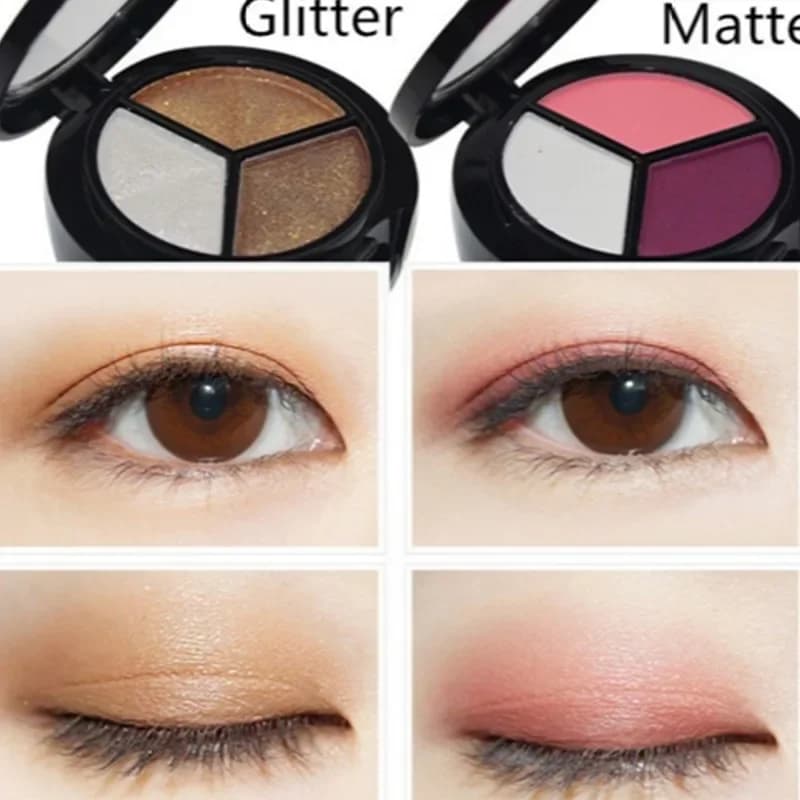 3 colori Waterproof Glitter Eyeshadow Women Eye Shadow Palette Smokey Matte Shadow Palette Makeup Cosmetics Tools Eyeshadow