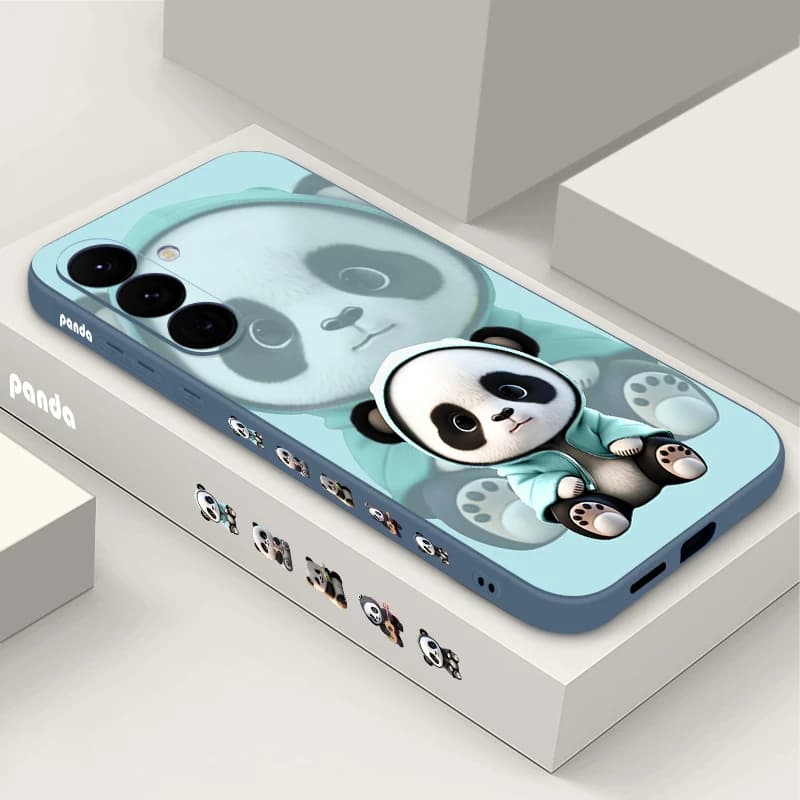 Brown Panda Case for Samsung Galaxy S26 Ultra S25 Edge S24 S23 S22 S21 FE A15 A35 A55 A16 A26 A36 A56 A37 A57 5G