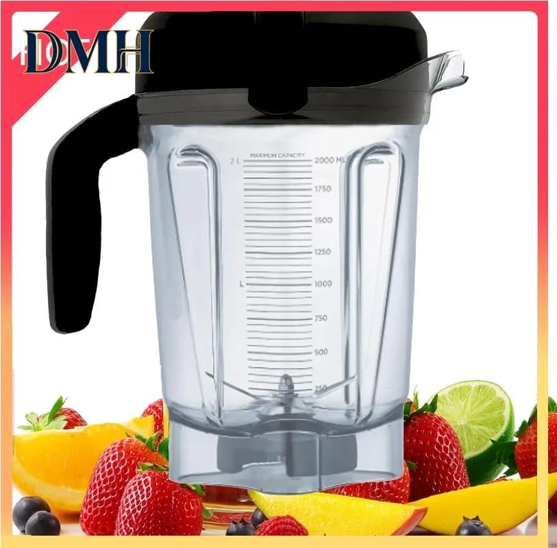 DMH-Vitamix Blender Pitcher 64oz Low-Profilefor Vitamix 750 5200 5000 6300 7500 Vm0102 Vm0103 Vm0197 E310 Container Jar Cup