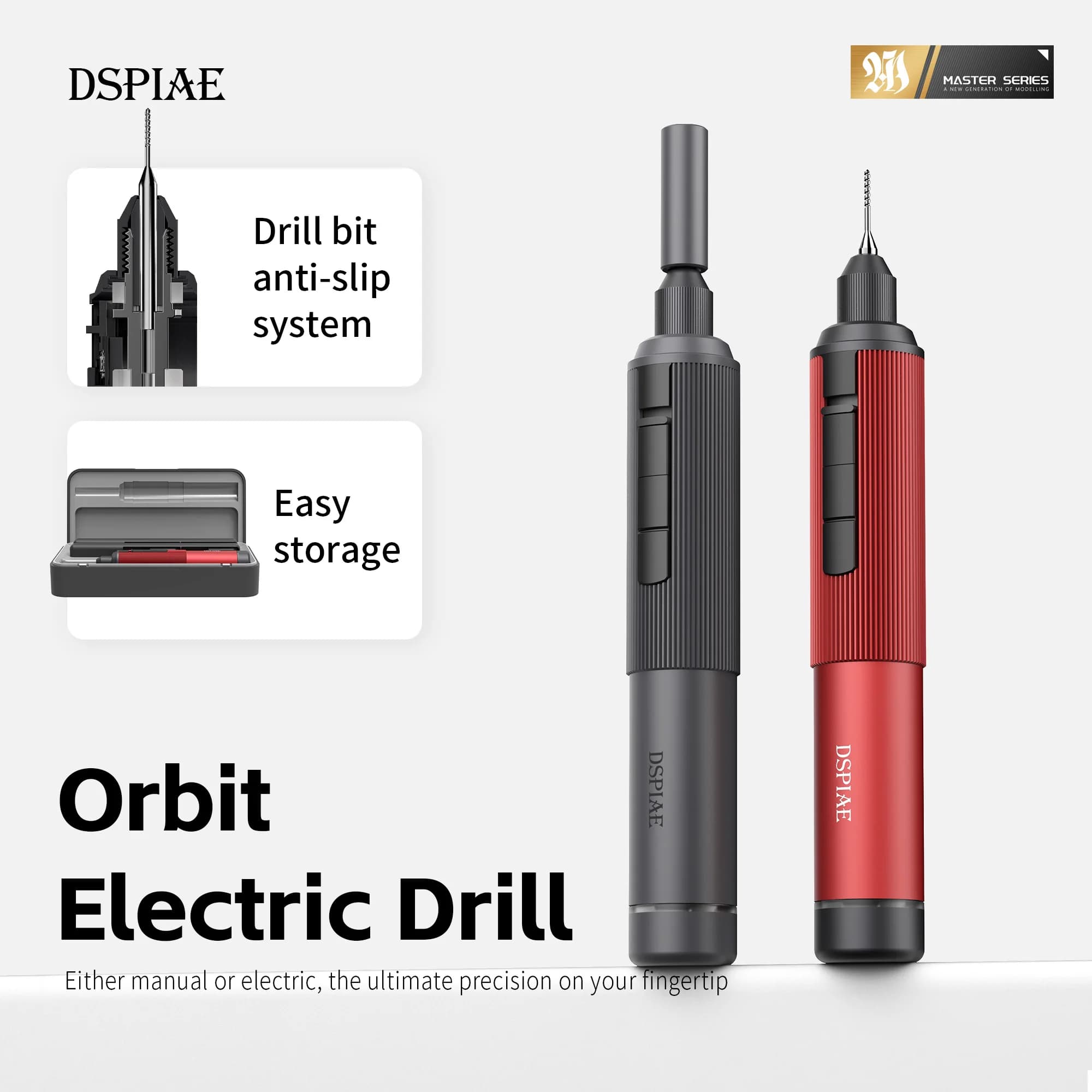 DSPIAE AT-ED01 Trapano Elettrico Orbitale e Avvitatore per Plastica, Legno e Metalli Morbidi, Strumento per Assemblaggio Modelli e Hobby