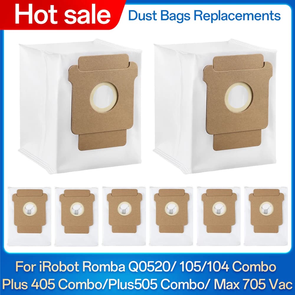 Sacchetti per la polvere per iRobot Roomba Q0520/105 Vac/104/105 Combo/Plus 405/505 Combo/Max 705 Vac Robot Aspirapolvere Accessori Sacchetti per la Polvere