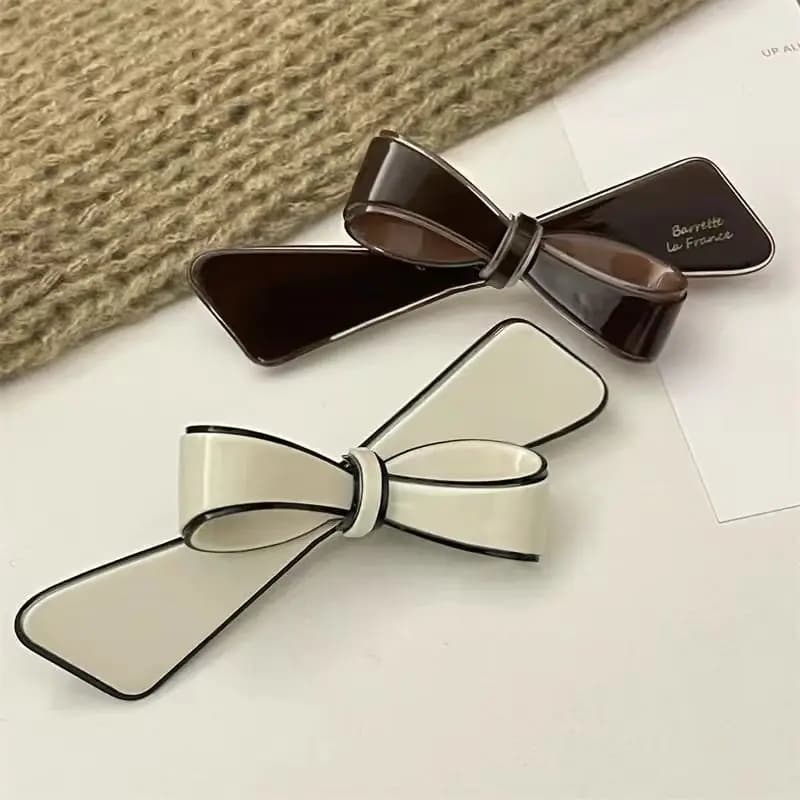 Exquisite and Three-dimensional Bow Hair Clip Women's Elegant and Artistic Hair Clip Fashionable and Versatile Hair Accessory