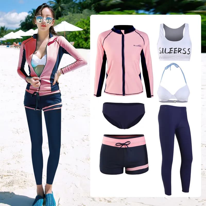 Nuova Muta Subacquea a Maniche Lunghe e Pantaloni Lunghi, Protezione Solare, per Nuoto, Surf, Snorkeling, Abbigliamento da Uomo con Cerniera per Coppie, Anti Meduse