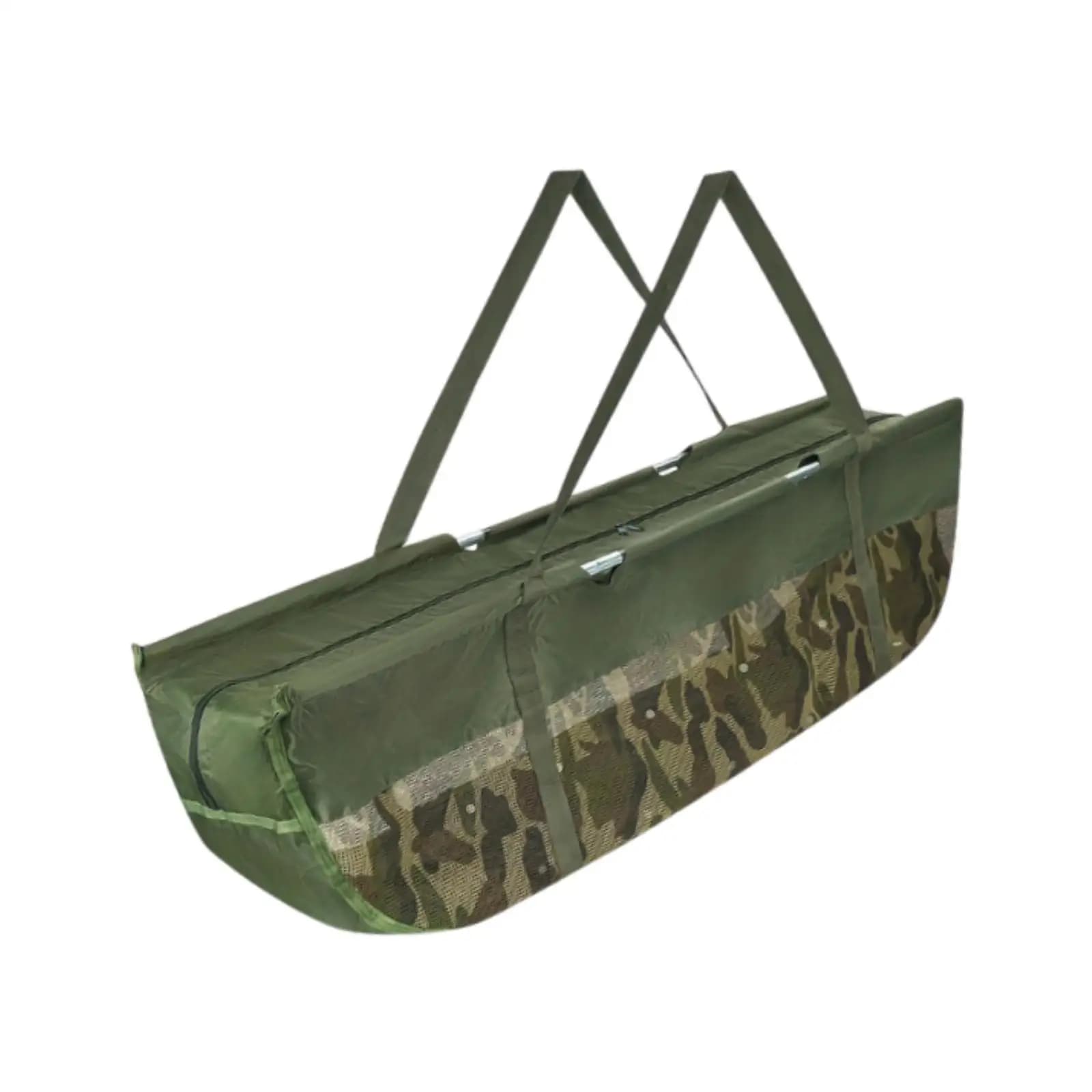 Folding Net Fishing Weigh Bag Lightweight Fish Organizer Gear with Zipper for Outdoor Freshwater and Sea Fishing