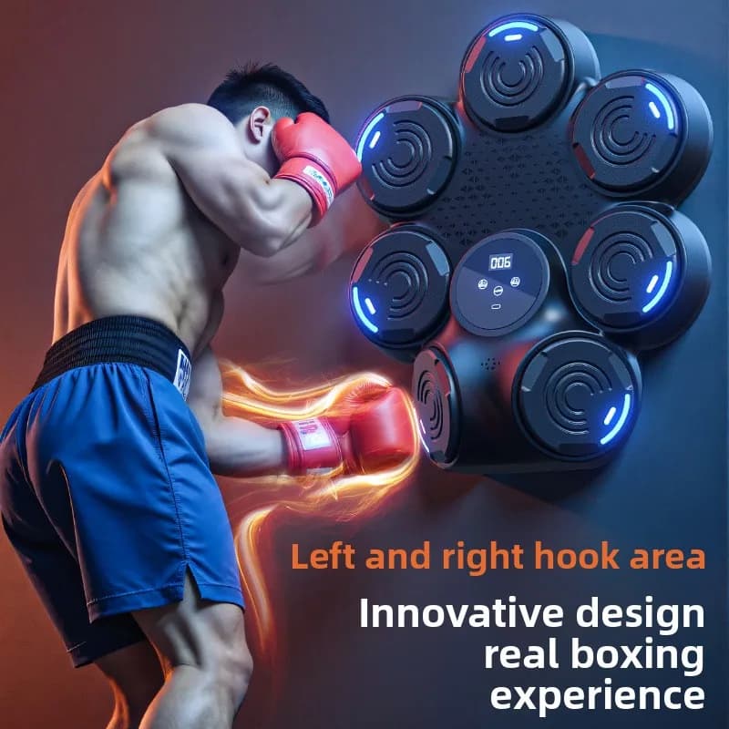 Smart Vertical Music Boxing Machine Home Training Wall Target Electronic Indoor Punching Bag Adults Children Sanda Equipment