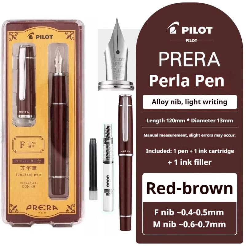 Japanese Stationery Luxury Pilot PRERA Fountain Pen M/F Nib with CON-40 Ink Converter Office Writing Signature Calligraphy Pen